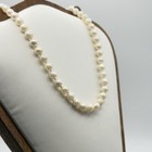Vintage 14k Yellow Gold Knotted Genuine Akoya Pearl Strand Necklace 20  20g