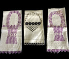 31 Vtg  Linens  3 Tatted Towels 1 Table Cloth 15 Napkins 4 Lace Doilies 8 Hankie