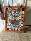 26  Tall Antique Vintage Style Stained Glass Window Hanging Suncatcher Panel
