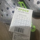 Crocs Unisex Classic Glitter  Clogmetallic Silver Clog Sandal Shoes Size J2