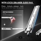 Heavy Duty Drawer Slides With Lock  18-inch  150 Lb Load Capacity Side Mount