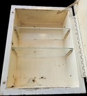 Vintage Metal Recessed Medicine Cabinet Mirror 2 Glass Shelves Retro Bathroom