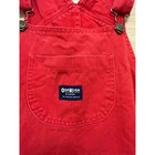 Oshkosh Bgosh Vintage Red Cotton Twill Pleated Shortalls Overalls Size 8 Usa