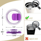 20 30oz Magnetic Slider Spill Proof Replacement Lid For Yeti Rambler Tumbler Cup