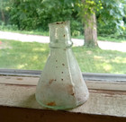 1860s Privy Dug American Made Burst Top Cone Ink Bottle Early Hinge Mold Base