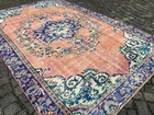 Turkish Antique Rug Bohemian Area Rug Oushak Rug Vintage Rug Handmade Wool Rug
