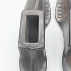 Vintage Pair Ladies Cast Iron Shoe Lasts Forms Metal Molds Industrial Cobbler