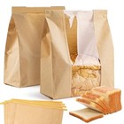  Bread Bags With Reusable Ties - Homemade Sourdough Bread Storage Bags Brown 50