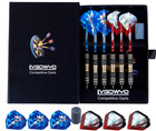 6 Pk 24g Professional Steel Tip Darts Set Aluminum Shafts Flights case sharpener