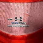 Under Armour Compression Shirt Mens Medium Orange Long Sleeve Cold Gear Mock