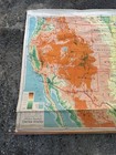 School Wall Map Vintage 1940s 1950s World Usa Physical Political Map Denoyer