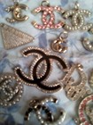 Silver Lot Of 18  16 - 25mm Stamped  Zipper Dior Gucci Chanel  Charm 