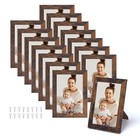 4x6 Picture Frame Set Of 15  Rustic Wood Photo Frame 4 By 6 For 4x6 Inch Brown