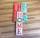 Christmas Country Welcome 4  Tall  Porch Sign   Dollhouse Miniature