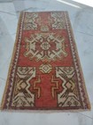 Antique Hand Woven Carpet Rug  100 Years Old Entry Rug  Historical Artifact Rug