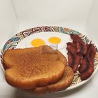 Wax Fake Food Farm House Country Breakfast Bacon Egg Toast Decor  Prop 6 Pcs Set