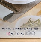 Luminarc White Pearl Dinnerware Set Of 12 Pieces Glass Made In France Nib Sealed