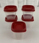 Rubbermaid Easy Find Lid 0 5 Cup Set Of 5 Plastic Food Storage Container Lot