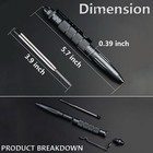 5pcs Tactical Pen Aluminum Self Defense With Glass Breaker Pen Write Black Edc