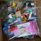 Junk Drawer Small Toy Lot 70  Items Modern Vtg Kids Meal Cake Topper Crafts Diy
