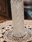 Vintage Antique Cut Glass Travel Perfume Bottle W sterling Lid