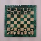 Handmade Marble Malachite Inlay Chess Board