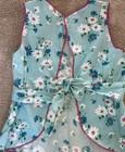 Vintage Handmade Cooking Apron Smock Sleeveless Pockets Floral Size Medium  lg