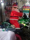 Santa Riding  Motorcycle Inflatable