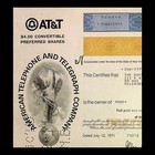 At t Stock Certificate 1970s Era  american Telephone And Telegraph Company  - Bl