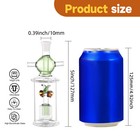 5  Glass Bong Double Portable Smoking Tobacco Glass Water Pipe Hookah 10mm Bowl