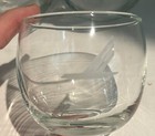 Vtg Set Of 9 Piedmont Airlines Roly Poly Stemless Wine Glass  2 75    Etched Logo
