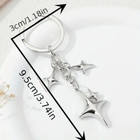 Stars Decor Keychain Metal Key Ring Purse Bag Backpack Car Charm Accessory Gift