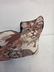 Vintage Cat Doorstop Weighted Tapestry Pillow Cat   Kittens Decorative 11  Wide