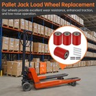 Homaisson 2 Pair Pallet Jack Load Wheels  Manual 2 Pair  Red