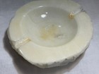 Vintage Carved Calcite Onyx Marble Natural Edge Ashtray Heavy Stone 1 Lb 9 9 Oz