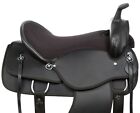 Horse Saddle Western Leather Cardura Trail Barrel Pleasur Tack Black 13 to 18 