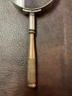 Vintage Or Antique Small Brass Magnifying Glass
