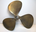 Vtg Brass Boat Propeller 3 Blades 11  Stamped 504