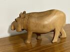 Vtg African Hand Carved Hippopotamus Hippo Sculpture Figure 7 X 3 1 2   