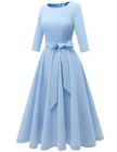 Dresstells Women s Blue Vintage Cocktail Dress Formal Tea Party Wedding Guest M