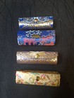 Vintage Lipstick Case Holders Lot Of 4 Floral Brocade Gold Tone Mirror Vanity