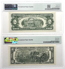Pair Of Two Star 2  Pmg 64 67 Epq 1963 1995 Courtsey Autograph 9953a 0611