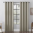 Clean Window Brushed Texture 2-pk Anti-dust Blackout Curtain  100  X 96  Stone 
