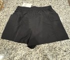 Zara Womens Skort S Black Woven Polyester Mid Rise Drawstring Elastic Pockets