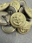 11 Vintage Waterbury Button Company Metal Military Buttons Round Eagle