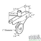 Spring Loaded Roller Assembly With 1 Inch Steel Wheel For Sliding Screen Door