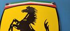 Vintage Ferrari Sign - F1 Racing Shield Porcelain Auto Gas Pump Sign
