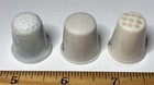 Thimbles Lot Of 3 Hand Painted Bisque Porcelain Blue Flowers