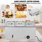 Commercial Electric Food Warmer 3-pan Countertop Buffet 17 4qt Bain Marie