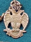 18  Watch Chain W  32nd Degree Scottish Rite Masons Fob  Spes Mea In Deo Est